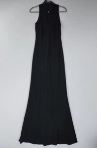 Vestido Ralph Lauren Mujer 4 Negro LRL Sin Mangas Línea A Maxi Cóctel Formal - Imagen 1 de 11