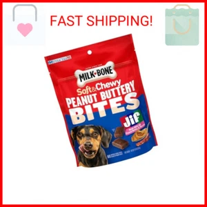 Milk-Bone Peanut Buttery Bites Soft Dog Treats with Real Peanut Butter & Bacon, - Picture 1 of 2