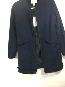 Carolina Belle Montreal Jacke Navy und Schwarz Fransen Detail Gr. XS - Bild 1 von 4