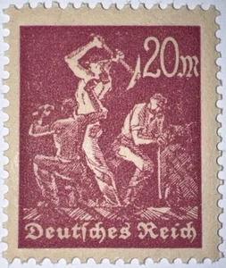 Travelstamps:1922 Germany Deutsch Reich Stamps MNH 20 Mark MNH Mi 241 - Picture 1 of 6