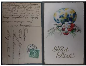 1923 Sweden Postcard-Happy Easter ties 10Ore Stamp to Hagagatan - Picture 1 of 3