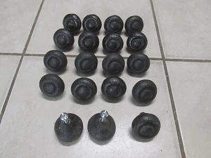 {Lot of 19} Hammered Dark Black Iron Cabinet Knobs - Picture 1 of 4