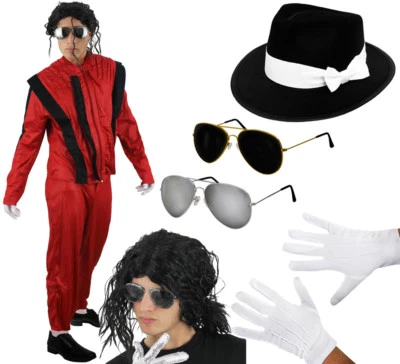 ILOVEFANCYDRESS COSTUME JACKO DELUXE DA UOMO PARRUCCA CAPPELLO OCCHIALI GUANTI HALLOWEEN VESTITO ELEGANTE OUTFIT