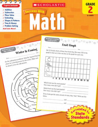 Scholastic Success with Math, Grade 2 (Scholastic Success with Work - VERY GOOD Foto 1 de 1