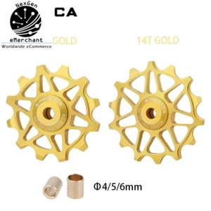 Puleggia Deragliatore Posteriore 14T MTB Cuscinetto Ceramica Guida Ruota per Sram Shimano - Foto 1 di 9