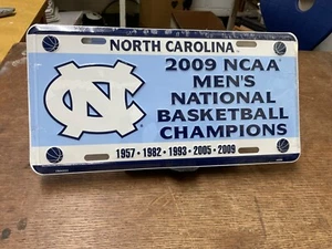 License Plate Vintage UNC Tarheels NC Champions 2009 Metal New In Wrapper - Picture 1 of 4