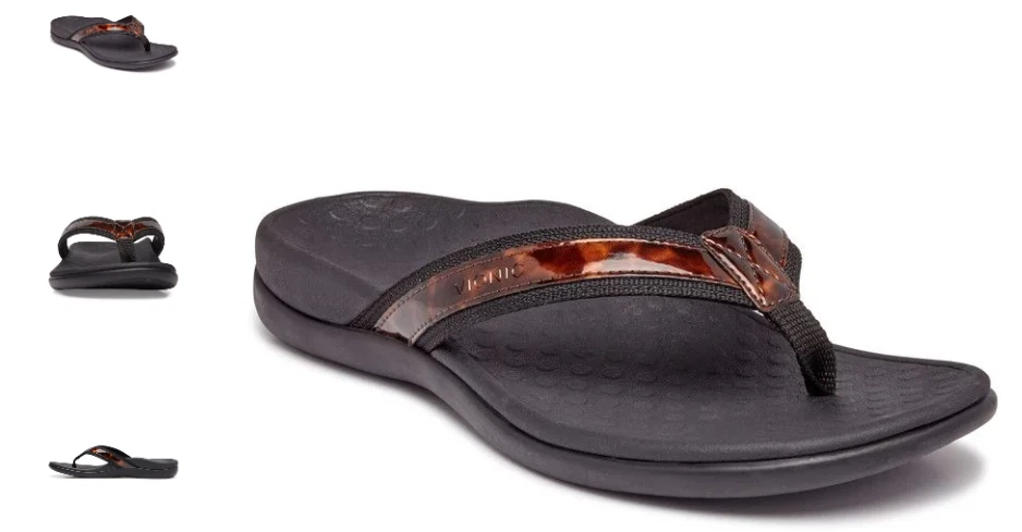 Sandalia Vionic Tide II negra con puntera de tortuga para mujer tallas EE. UU. 5-12 ¡¡NUEVA!!! Foto 1 de 1