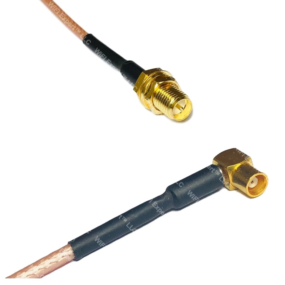 RG316 RP-SMA FEMALE to MCX FEMALE ANGLE RF Cable Rapid-SHIP LOT - Image 1 of 1
