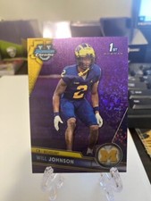 Will Johnson 2023 Bowman Chrome U Purple Diamond /399 RC Michigan