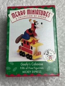 NOS Hallmark Merry Miniatures "Goofy's Caboose" Mini Figur Vintage 1998 Neu in OVP - Bild 1 von 3