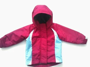 CIRCO Pink White Light Blue Hooded Light Coat Girls Size12M - Picture 1 of 5