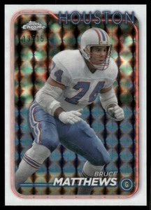 2024 Topps Chrome Bruce Matthews White /15 #190 - Bild 1 von 2