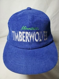 Cappello posteriore a scatto vintage Starter NBA Minnesota Timberwolves con sceneggiatura velluto a scatto, cotone  - Foto 1 di 11