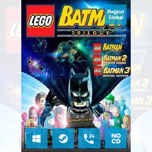 LEGO Batman Trilogy for PC Game Steam Key Region Free - Image 1 of 1