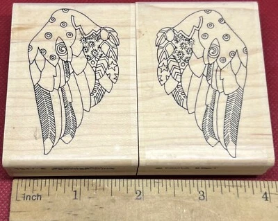 Sello de goma Paula Best alas plumas derecha e izquierda ANGEL BIRD Foto 1 de 4