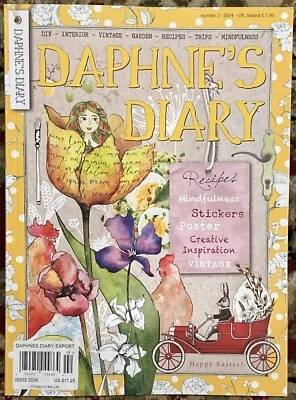 DAPHNE'S DIARY Number 2 2024 HAPPY EASTER Egg POSTER Recipes STICKERS Creative - Image 1 of 2