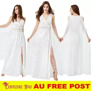 Women Fever Greek Goddess Venus Roman Athena Toga Cleopatra Fancy Dress Costume - Picture 1 of 11