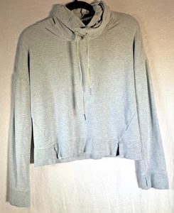 UGG Womens Sweatshirt Size Small S Crop Miya Funnel Neck Heather Gray Pullover - Picture 1 of 15