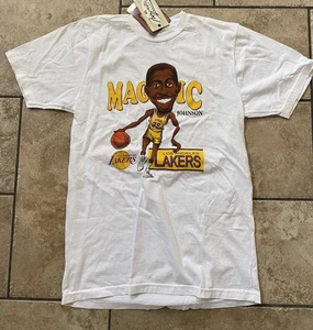 Majestic Select Magic Johnson Karikatur Shirt Los Angeles Lakers Gr. Small Neu mit Etikett - Bild 1 von 7