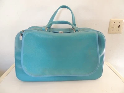 Vintage Richin Carry Overnight Luggage Travel Bag w Attached Garment Bag - Image 1 of 4