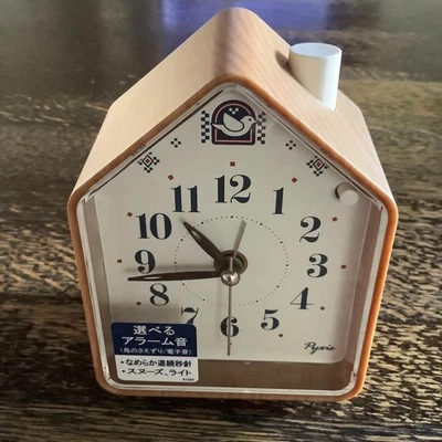 Reloj Seiko NR453B Reloj Despertador Analógico Marrón Tono Madera PYXIS Japón Nuevo  Foto 1 de 4