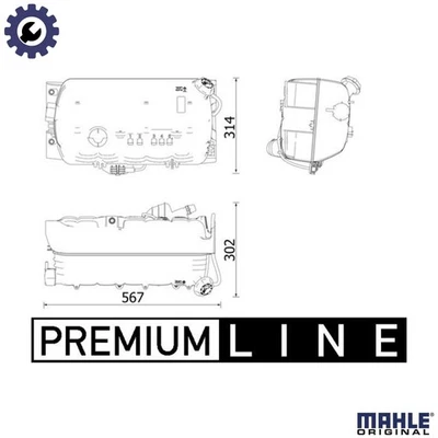 EXPANSION TANK COOLANT CRT 97 000P FOR MAN D2676LF25/2676LF21/2676LF07 12.4L TGS - Image 1 of 4