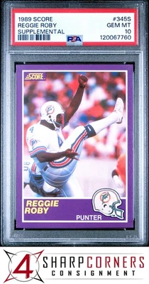1989 SCORE SUPPLEMENTAL #345S REGGIE ROBY DOLPHINS PSA 10 - Image 1 of 3