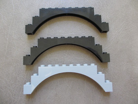 Lego Vintage 6082 Fire Breathing Fortress 6108 Black Gray Arch Parts Lot of 3