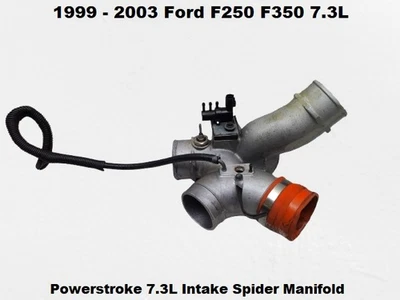 1827742C1 99 to 03 Ford F250 F350 7.3L Diesel Air Intake Manifold Spider Pipe - Image 1 of 4