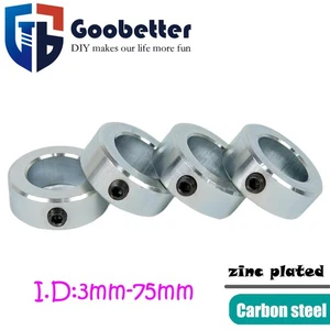 Shaft Collar SOLID Steel Metric Clamp Collars Zinc Plated 3-75mm With Set Screws - Picture 1 of 40