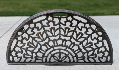 Rejilla de ventana de popa arqueada de hierro fundido de colección media redonda 30" Art Deco arquitectónico Foto 1 de 4