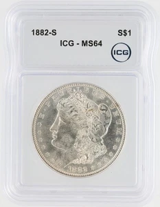 1882-S Morgan Silver Dollar ICG MS64 S$1 San Francisco Minted No Reserve - Picture 1 of 4