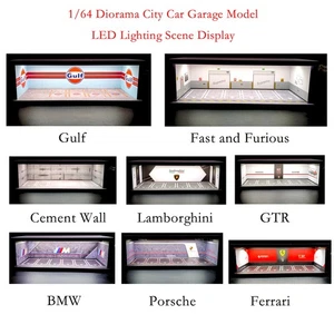 1/64 Car Garage Model LED Lighting City Building Parking Lot Scene Model - Picture 1 of 29