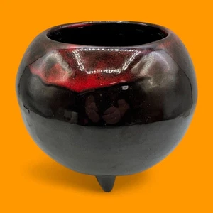 MCM Drip Glazed Tri-Footed Ceramic Flower Pot Planter - Picture 1 of 8