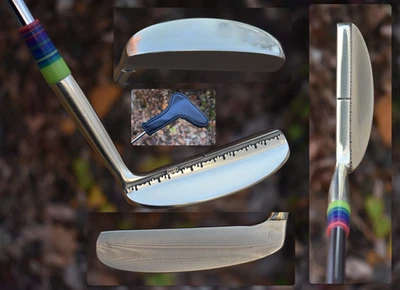 Stunning Gold Custom Prototype Blade Putter Napa 8802 MILLED Engraved Drip / RH - Image 1 of 4