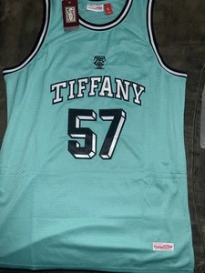 Mitchell & Ness X Tiffany No.57 Blau Herren L Basketball 🏀 Trikot !!️ Neu mit Etikett - Bild 1 von 14