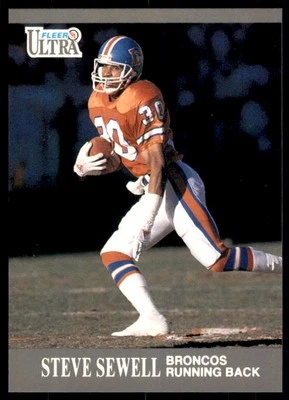 1991 Fleer Ultra Steve Sewell Denver Broncos #40 - Image 1 of 2