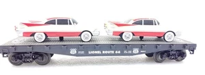 Lionel Train 6-17536 Route 66 Flatcar w/2 Luxury Coupes C-8 Never Used - Picture 1 of 12