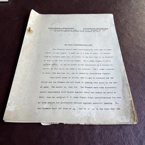 1945 Advance Press Release How Radar Countermeasures Work World War Two II - Bild 1 von 7