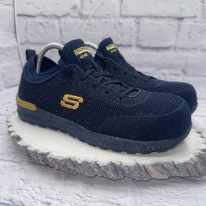 Chaussures de sécurité au travail antidérapantes bout composite bleu bulkin femme Skechers pointure 8,5 - Photo 1/13