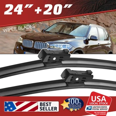 NUEVO limpiaparabrisas delantero con bloqueo superior 24"+ 20" para BMW X5/X6 2008-2012 Foto 1 de 4
