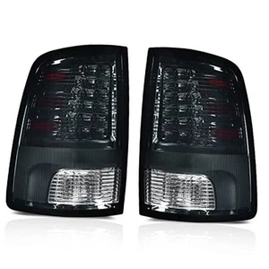 Tail Lights Compatible with 2009-2018 Black Housing Smoke Lens Fit 09-18 Ram - Picture 1 of 7