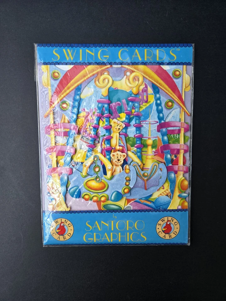 NEW Vintage Swing Cards by Santoro Graphics 2001 Carnival Teddy Pop-Up Card - Image 1 of 4