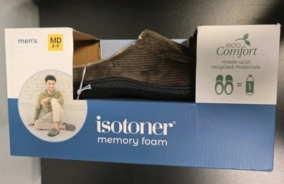 Zapatillas Isotoner para hombre de espuma viscoelástica acolchadas con capucha Eco Comfort MD 8-9 nuevas Foto 1 de 2