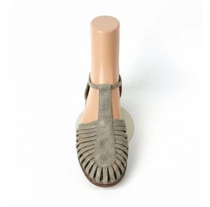 Stuart Weitzman Sandale T-Riemen niedriger Blockabsatz Schlangenleder braun Mix.old Money - Bild 1 von 18