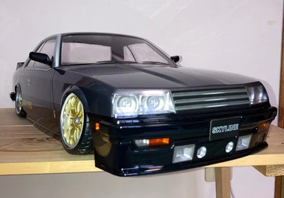 NisSkyline R30 RC Car Body Shell Only 1:10 Bright Gunmetal All Painted ABC Hobby - Image 1 of 4