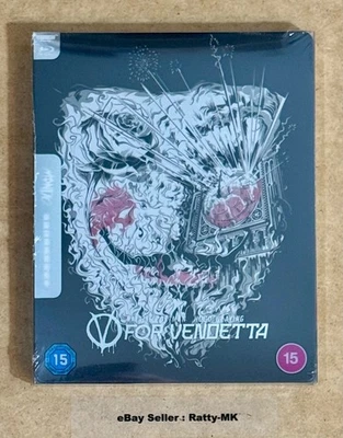 V FOR VENDETTA - UK EXCLUSIVE MONDO ARTWORK 4K + BLU RAY STEELBOOK - NEW - Image 1 of 4
