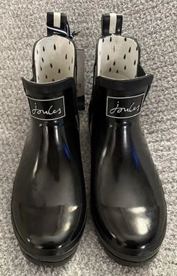 Botas de lluvia JOULES Wellibob para mujer talla 9 negras al tobillo de goma Foto 1 de 4