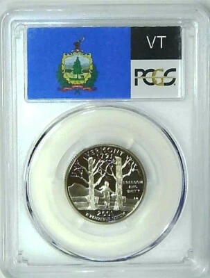 2001-S 25C State Quarter Vermont PCGS PR69 DCAM CLAD 22hlt0224 - Image 1 of 4