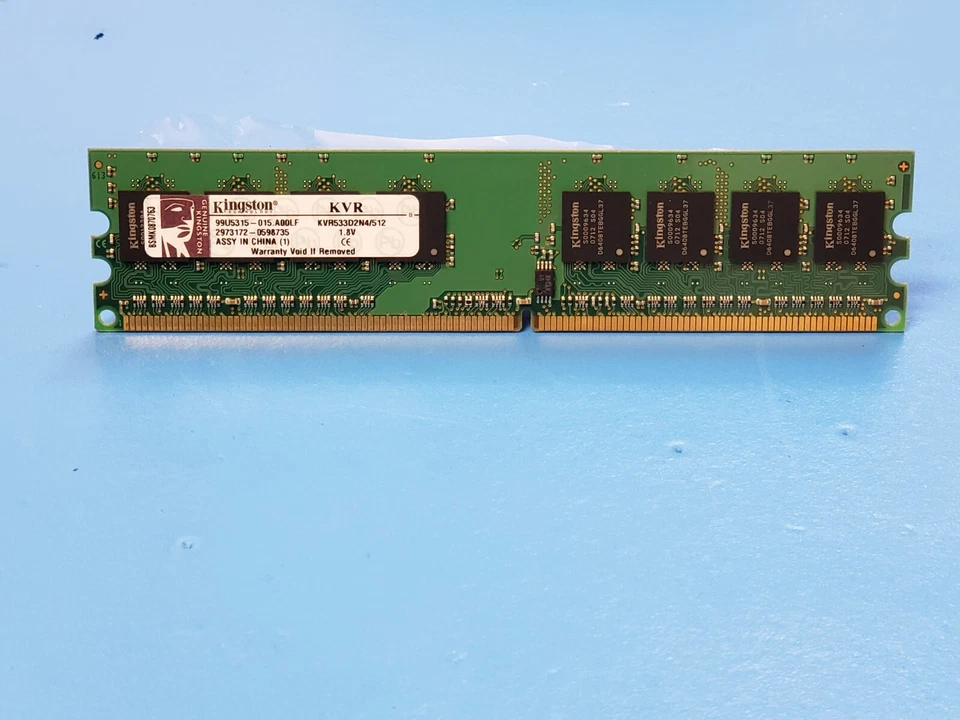 Kingston KVR533D2N4/512 240p DDR2-533 512MB 1Rx8 PC2-4200U CL4 Memory - Image 1 of 1